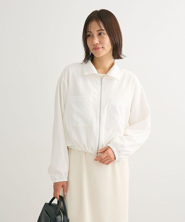 Green Parks ライトＺＩＰシャツブルゾン Off White