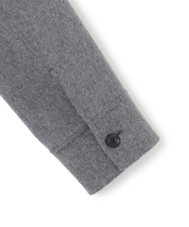 BEIGE， 【WEB限定】PAYSON / ウールリバーオーバーサイズステンカラーコート Top Gray