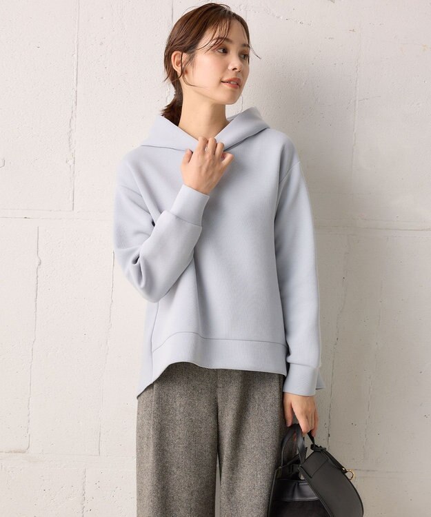 組曲 ダンボールジャージーバックフリル パーカー サックスブルー系