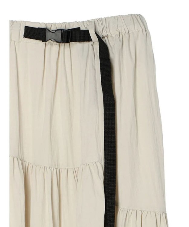 CRAFT STANDARD BOUTIQUE ガチャベルトティアードスカート Gray Beige