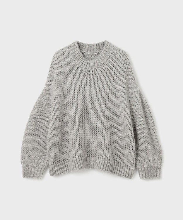 GRACE CONTINENTAL オーバールーズニットトップ グレー