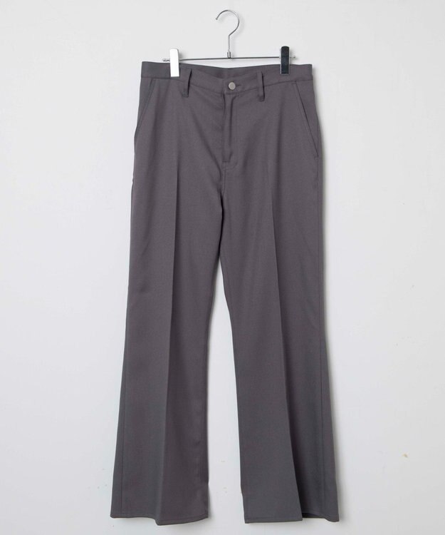 WEGO 【ユニセックス着用ITEM】ルーズフィットフレアトラウザー グレー