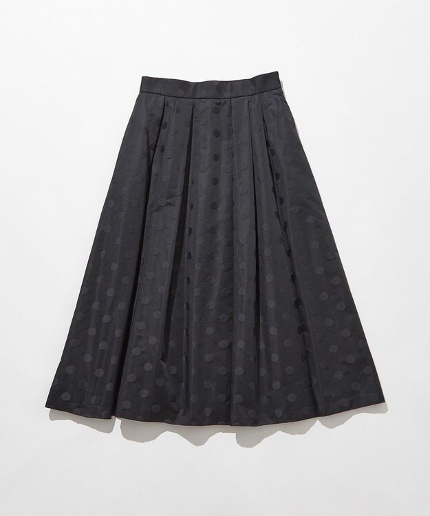 組曲 ドットジャガード フレア スカート ブラック系