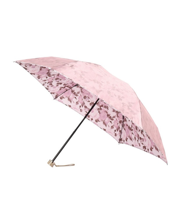 ミラショーン (mila schon) 折りたたみ傘 内側花プリント