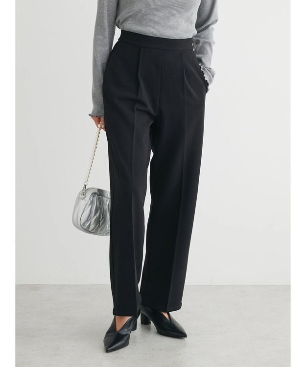 Green Parks ・Ｐｅｔｉｔ　Ｆｌｅｕｒ　タックテーパードパンツ Black