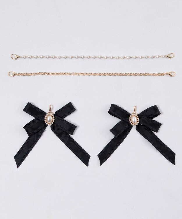 WEGO 【痛バ＆推し活グッズ】きらめきDIYパールリボンセットL ブラック