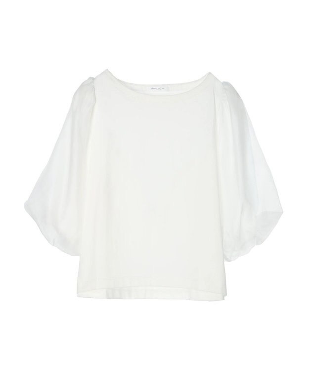 Green Parks オーガンジードッキングプルオーバー Off White