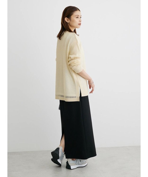 Green Parks ＳＥＴ２点ロンＴ＋メッシュニットプルオーバー Light Beige