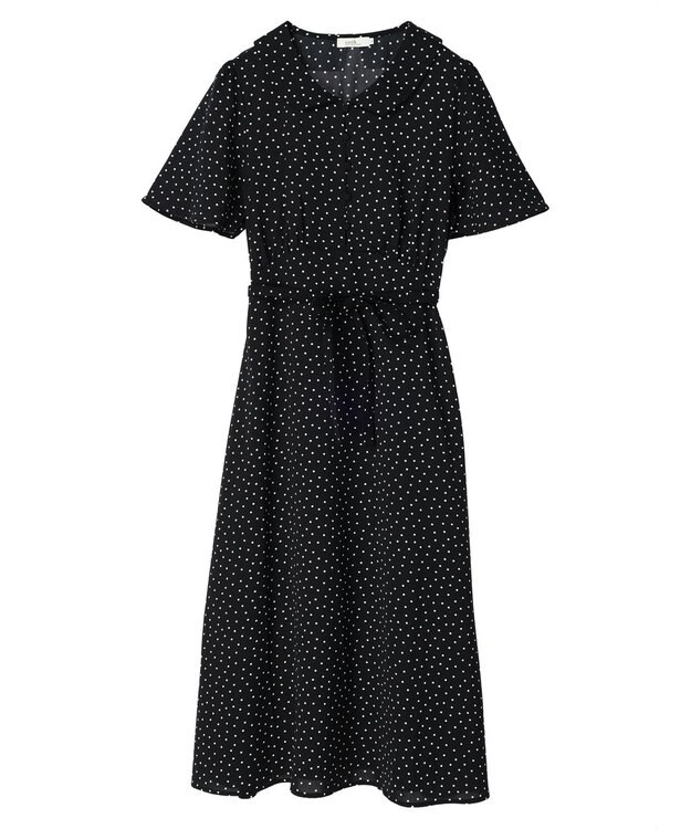 earth music&ecology ちょっとレトロなワンピース Black