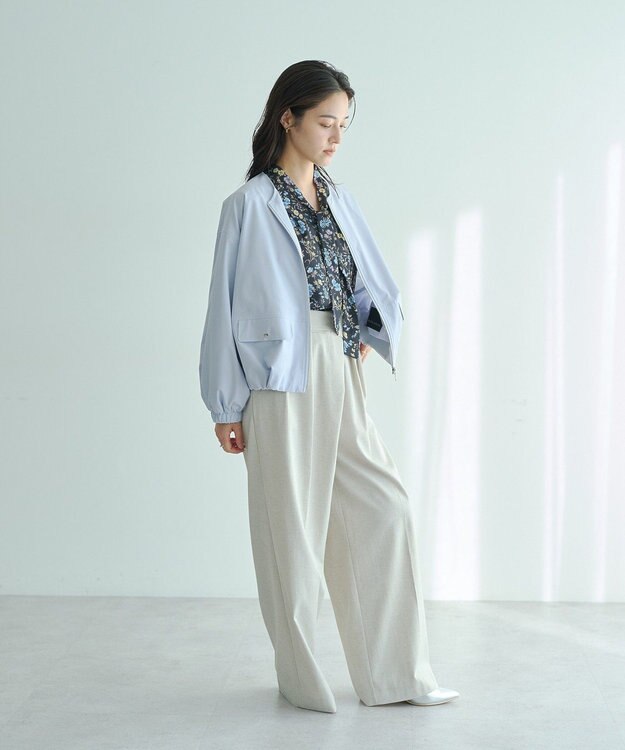 YECCA VECCA [撥水]バルーンブルゾン Sax