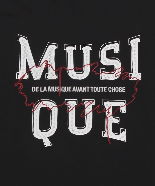 WEGO オフステッチグラフィックT（SS） ブラック