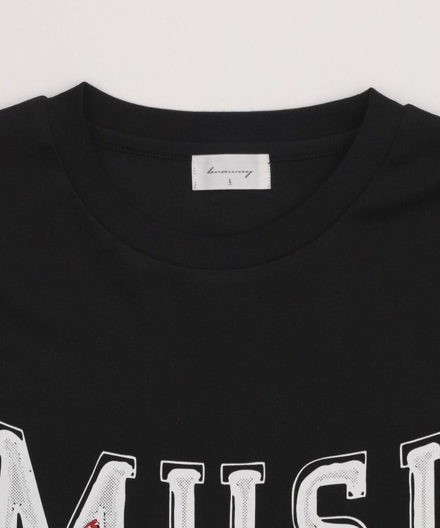 WEGO オフステッチグラフィックT（SS） ブラック