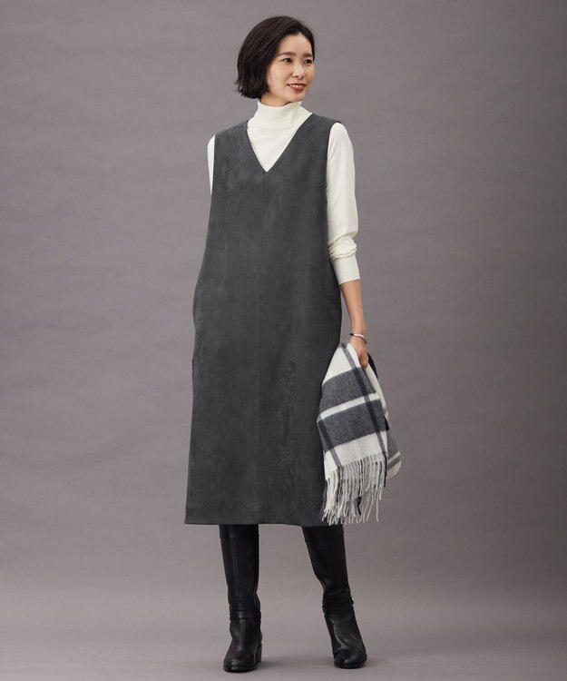 J.PRESS LADIES S 【洗える】PRINCE タートルネック ニット ホワイト系