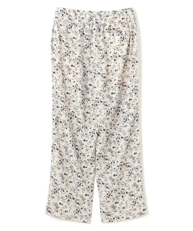 UNFILO MENS ボタニカルプリント イージーテーパードパンツ ベージュプリント