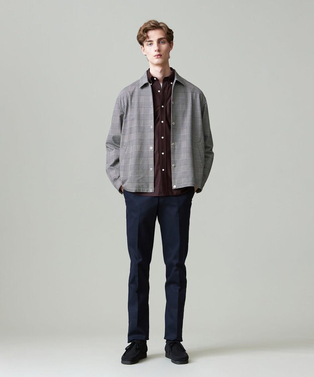 J.PRESS MEN ピースダイ トリコチンストレッチパンツ ネイビー系