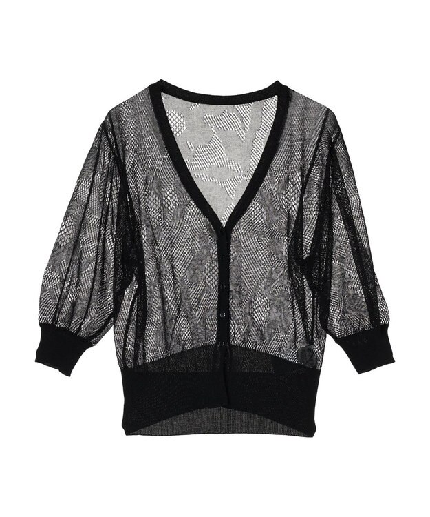 earth music&ecology 花柄シアーカーディガン Mint