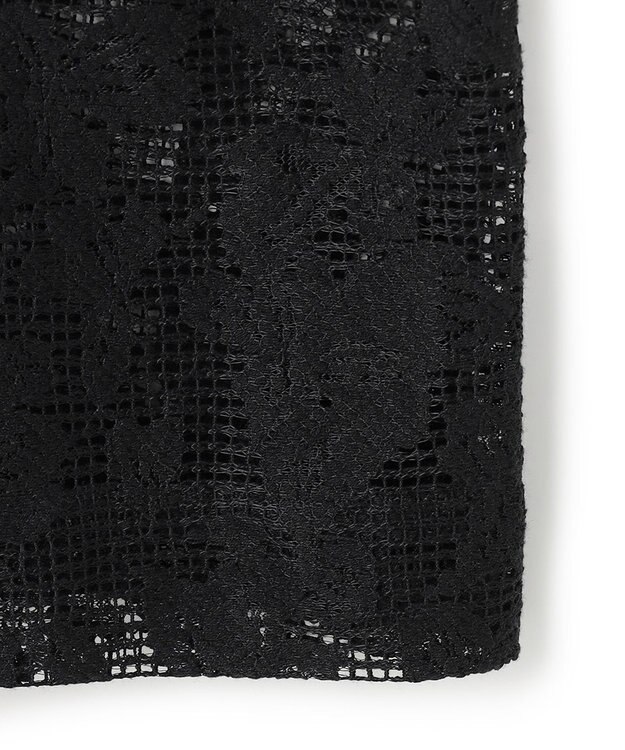 BEIGE， FLUORITE / 異素材コンビ レースブラウス Black