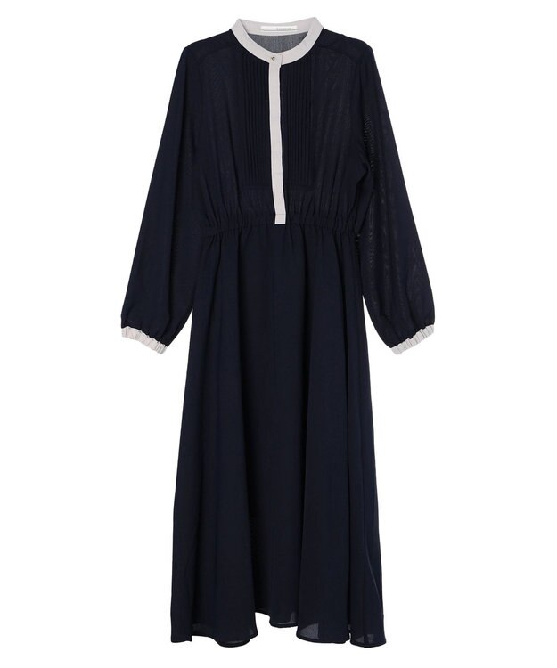 Green Parks ・ＥＬＥＮＣＡＲＥ　ＤＵＥ　バイカラーピンタックワンピ Navy