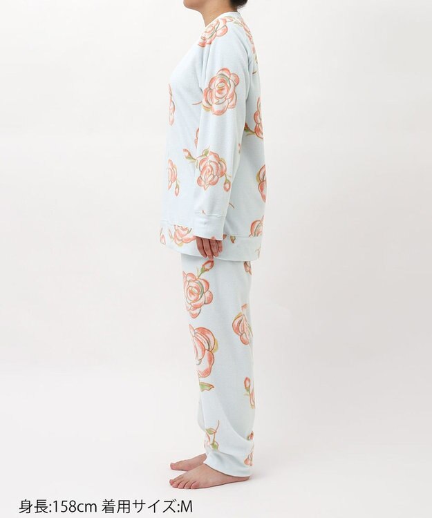 tsumori chisato SLEEP ツモリチサト パジャマ 長袖 長ズボン あったか レディース  UDW452 /ワコール サックス