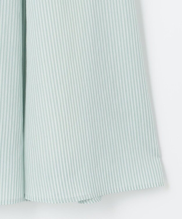 ANY SIS 【洗える】エアリーストライプ スカート グリーンストライプ