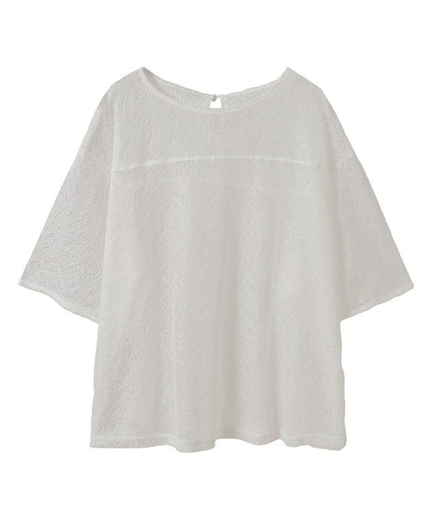 CRAFT STANDARD BOUTIQUE レースワイドTブラウス Black