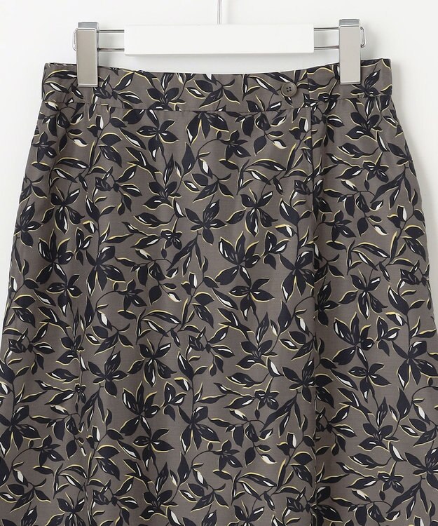 J.PRESS LADIES S 【洗える】ボタニカルプリント スカート カーキ系5