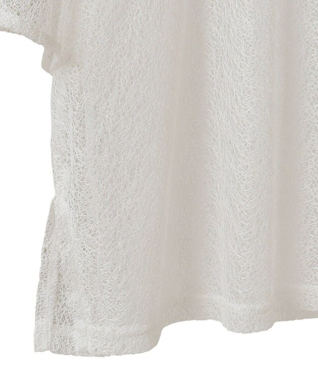 CRAFT STANDARD BOUTIQUE レースワイドTブラウス Black