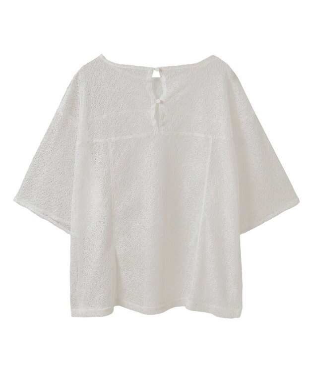 CRAFT STANDARD BOUTIQUE レースワイドTブラウス Black