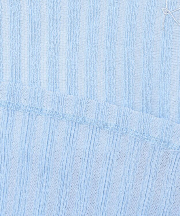 組曲 KIDS 【110-140㎝】レースカットソーコンビ チュニック サックスブルー系