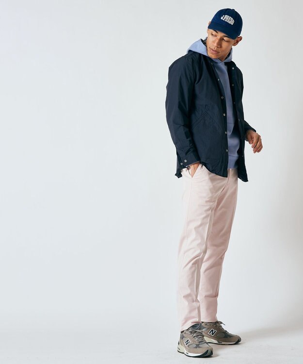 J.PRESS MEN マルチチェック×ナイロンタフタワッシャー リバーシブルシャツ ネイビー系3