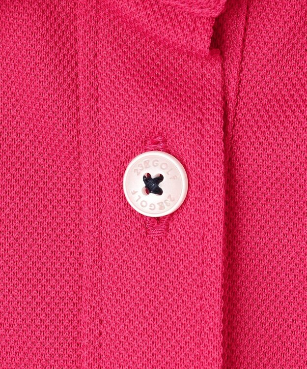 23区GOLF 【WOMEN】エイトロックカノコ カラーポロシャツ ピンク系