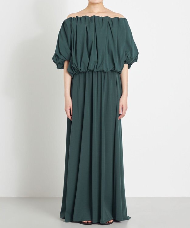 NAVE 【Nave 　洗える・接触冷感】クロップドジャージーブラウス グリーン系