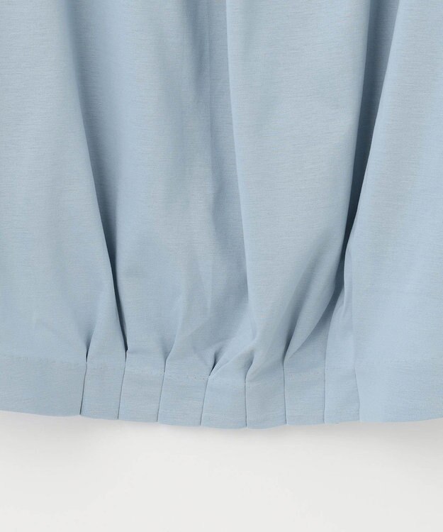 組曲 L 【WEB限定】シルケットポンチフレンチスリーブ カットソー サックスブルー系