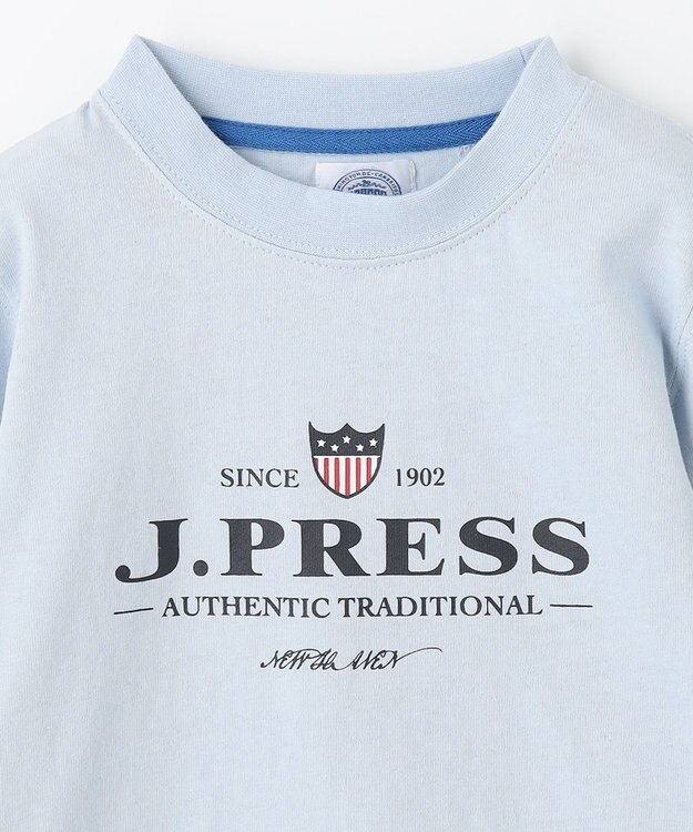 J.PRESS KIDS 【110-130cm】USAハウスロゴ ロングTシャツ サックスブルー系
