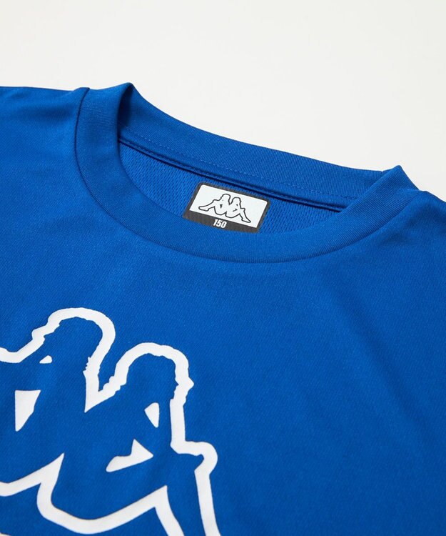 OP／FILA 【Kappa】セットアップ　ブランドロゴ入りトップス＋ショートパンツ ブルー