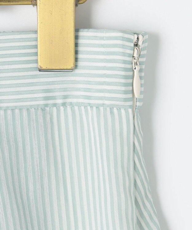 ANY SIS 【洗える】エアリーストライプ スカート グリーンストライプ