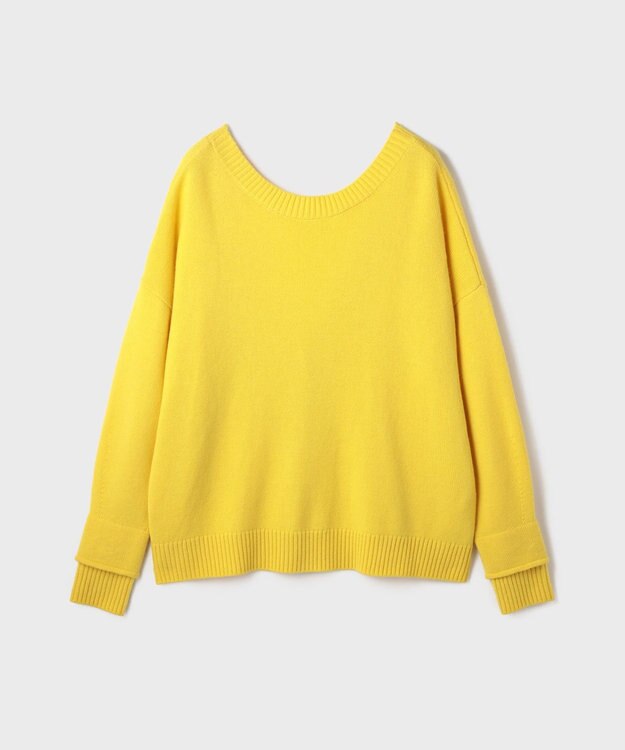 GRACE CONTINENTAL 前後2WAYニットカーディガン イエロー