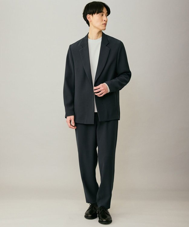 UNFILO MENS ダブルクロス イージージャケット ブルーグレー