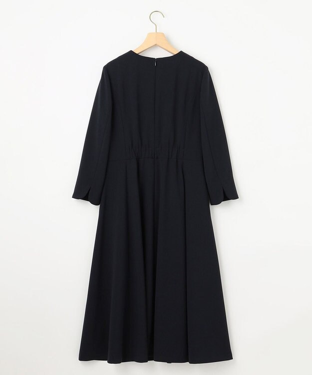組曲 L 【KUMIKYOKU NAVY】コンフォータブルドレープ フレアワンピース ネイビー系