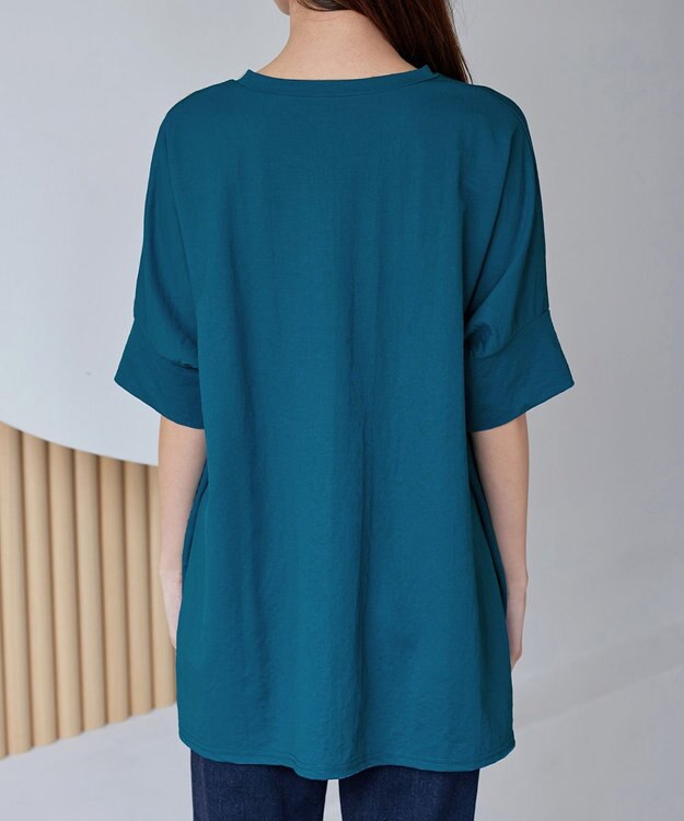 Tiaclasse 【接触冷感・洗える】イージーカットソードルマントップス ブルー