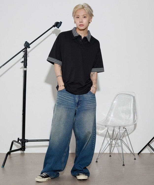 WEGO 【ユニセックス着用ITEM】シャツレイヤードT（SS） ブラック