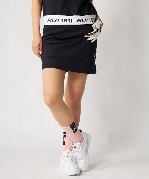 FILA GOLF／marie claire 【FILA GOLF】 ダンボールニットスカート ブラック