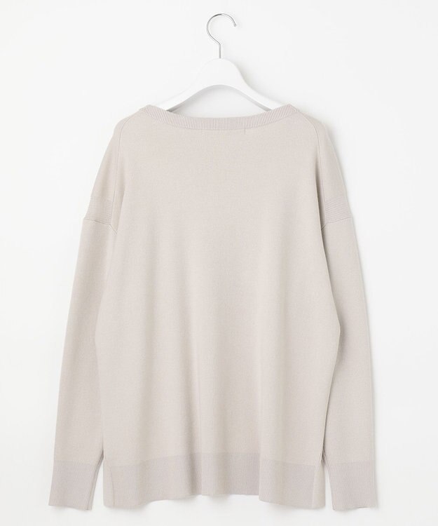 自由区 【Sサイズ有】コットンカシミヤ ニットトレーナー ライトグレー系