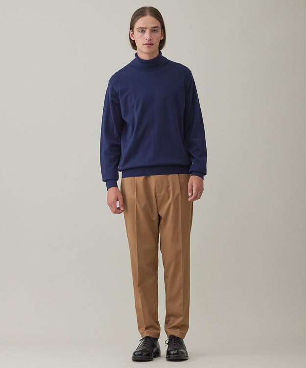 UNFILO MENS 【男女兼用】ライトウォームタートルネックニット ネイビー