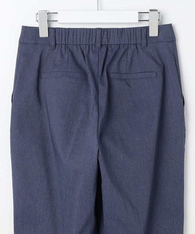 ANY SIS S エアリーストレッチ テーパードパンツ シャンブレーブルー