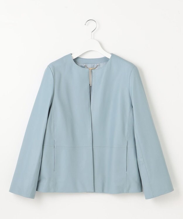 自由区 ラムレザー ジャケット グレイッシュミント