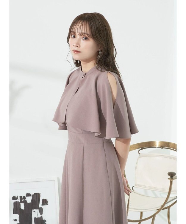 earth music&ecology ＳＥＴ２点ケープ＋キャミワンピース Black