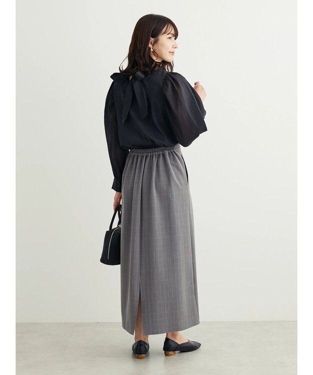 Green Parks ・ＥＬＥＮＣＡＲＥ　ＤＵＥ　バックリボンブラウス Black