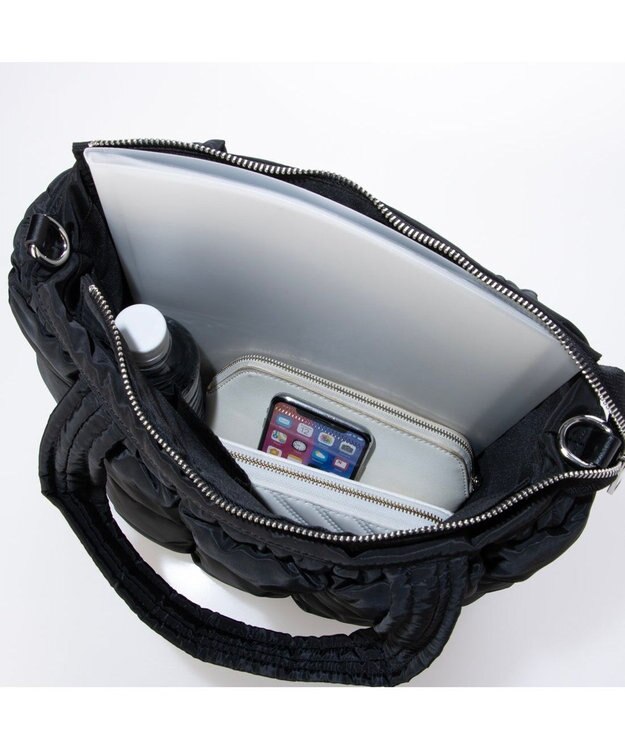 UNBILLION カシュカシュ cachecache / ゴムキルト2wayトートバッグ ブラック