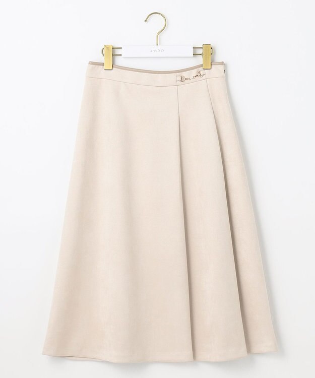 ANY SIS 【洗える】スエードライクビット スカート アイボリーベージュ
